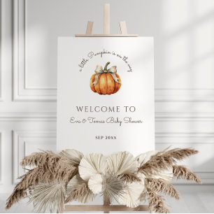 Little Pumpkin Bow Minimal Neutral Baby Shower Foam Board