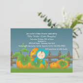 Little Pumpkin Boy Baby Shower Invitation (Standing Front)