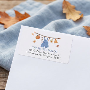 Little Pumpkin Boy Baby Shower Return Address Label
