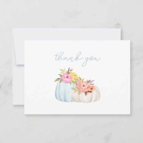 Little Pumpkin Boy Baby Shower Thank You Card