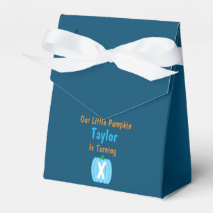 Little Pumpkin Boy Birthday Favor Boxes