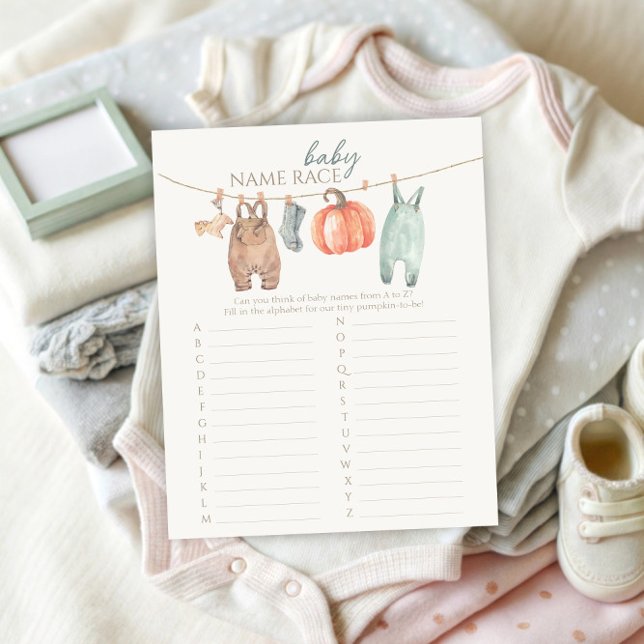 Little Pumpkin Boy Clothes Baby Name Race Game (Creator Uploaded)