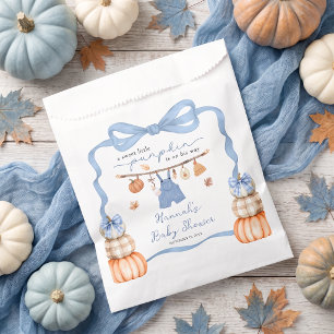 Little Pumpkin Boy Clothes Fall Baby Shower Favor Bag