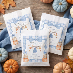 Little Pumpkin Boy Clothes Fall Baby Shower Favor Bag