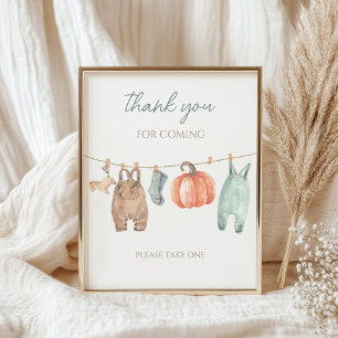 Little Pumpkin Boy Clothes Thank you for coming Poster
