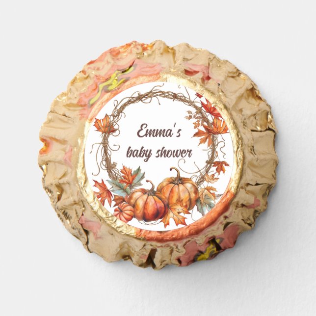 Little Pumpkin Boy Neutral Fall Baby Shower Favors (Front)