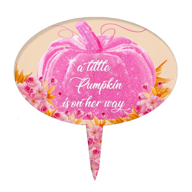 Little Pumpkin Cake Topper (Front)