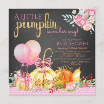 Little Pumpkin Chalkboard Baby Shower Invitations