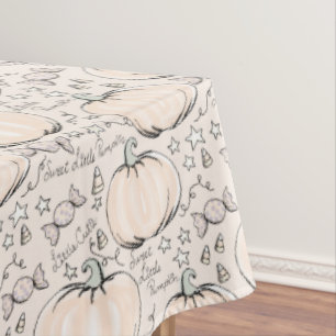 Little Pumpkin Cream & Orange Halloween Tablecloth