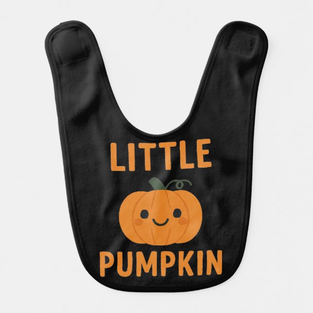 Little Pumpkin Cute Fall  Baby Bib (Front)