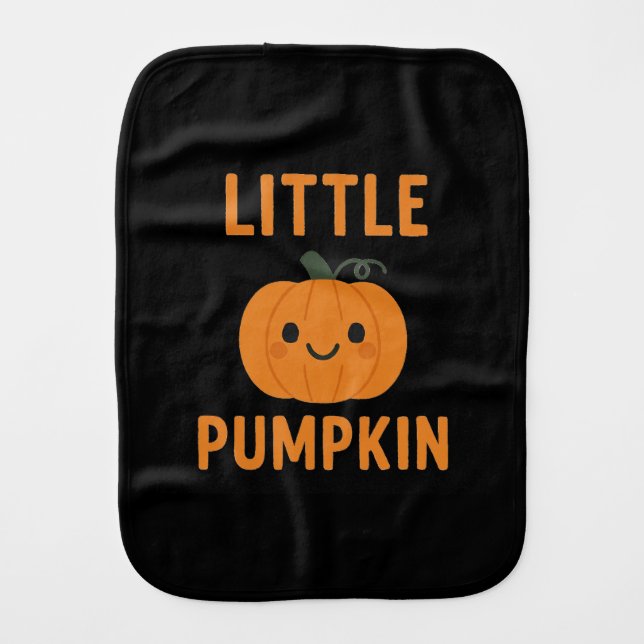 Little Pumpkin Cute Fall  Baby Burp Cloth (Front)