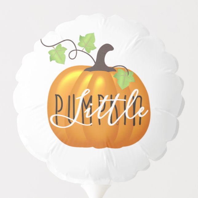Little Pumpkin | Cute Gender Neutral Baby Balloon (Back)