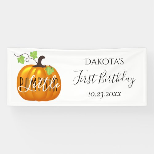 Little Pumpkin  Cute Gender Neutral Baby Banner