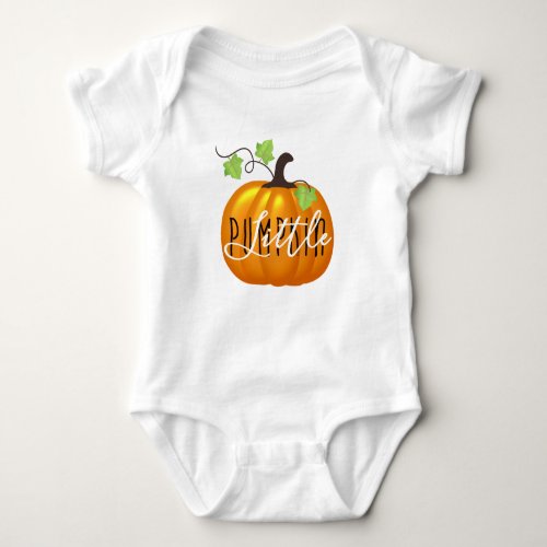 Little Pumpkin  Cute Gender Neutral Fall Palette Baby Bodysuit