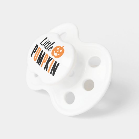 Little Pumpkin Cute Orange Black Halloween Baby Pacifier (Front Right)