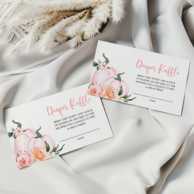 Little Pumpkin Diaper Raffle Enclosure Card (Creator Uploaded)