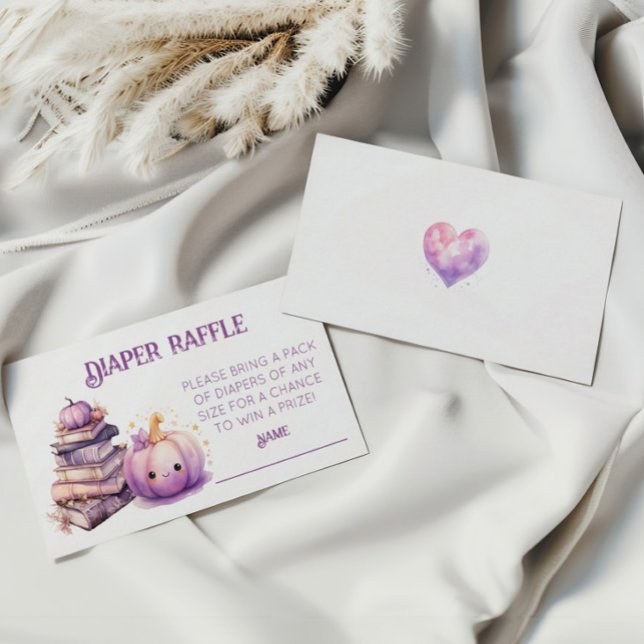Little Pumpkin Diaper Raffle Ticket  Enclosure Card (Creator Uploaded)