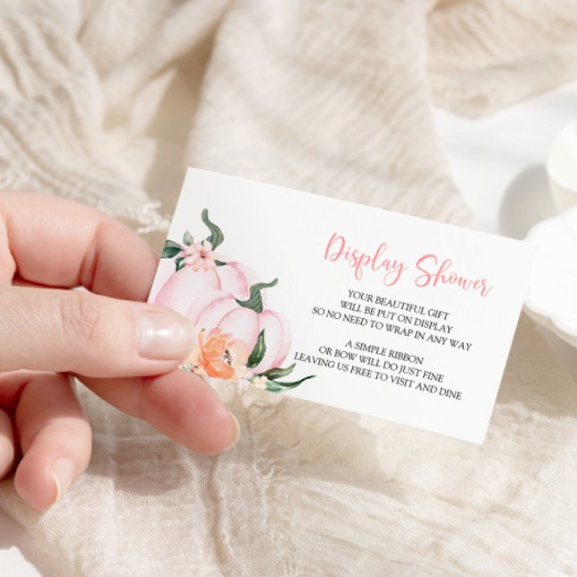 Little Pumpkin Display Baby Shower Enclosure Card (Creator Uploaded)