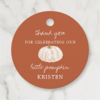 Little Pumpkin Earthy Fall Baby Shower Favor Tags