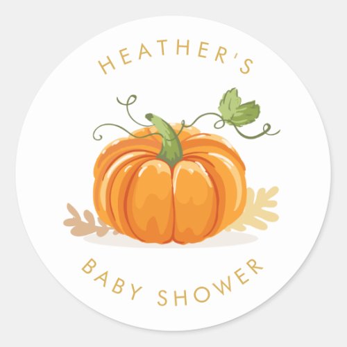 Little pumpkin Envelope seal sticker Baby shower