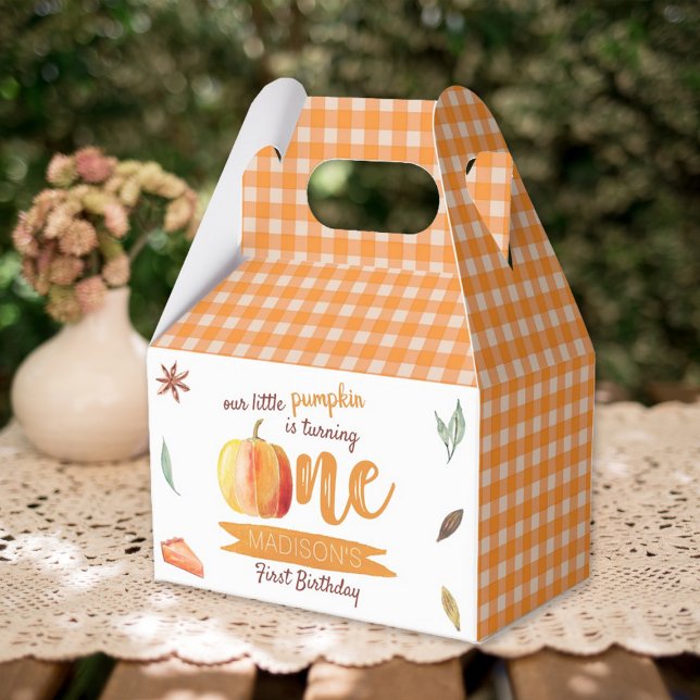 Little Pumpkin Fall 1st Birthday Favor Boxes (Creator Uploaded)