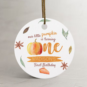 Little Pumpkin Fall 1st Birthday Favor Tags