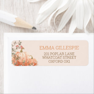 Little Pumpkin Fall Autumn Baby Shower Address Label