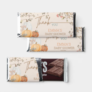 Little Pumpkin Fall Autumn Baby Shower Thank You Hershey Bar Favors