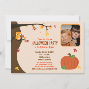 Little Pumpkin Fall Autumn Photo Party Invitation