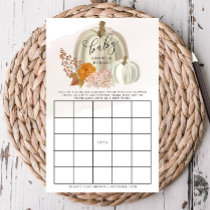 Little Pumpkin Fall Baby Bingo Paper Bingo Card