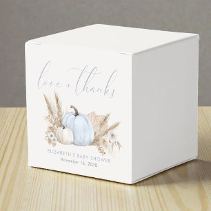 Little Pumpkin Fall Baby Boy Shower Favor Boxes