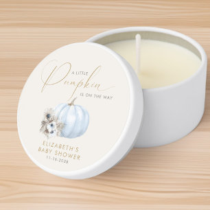 Little Pumpkin Fall Baby Boy Shower Mini Candle Favors