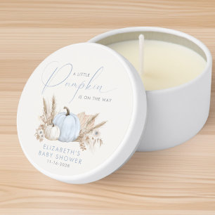 Little Pumpkin Fall Baby Boy Shower Mini Candle Favors