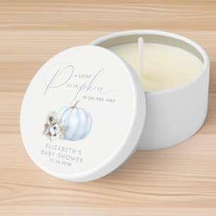 Little Pumpkin Fall Baby Boy Shower Mini Candle Favors