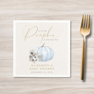 Little Pumpkin Fall Baby Boy Shower Napkins