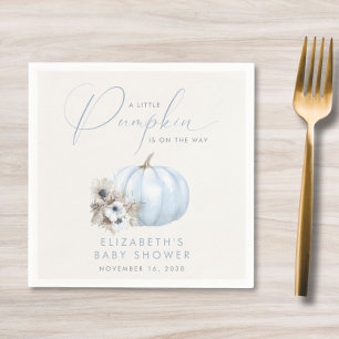 Little Pumpkin Fall Baby Boy Shower Napkins