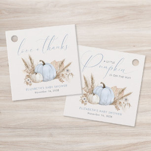Little Pumpkin Fall Baby Boy Shower Thank You Favor Tags