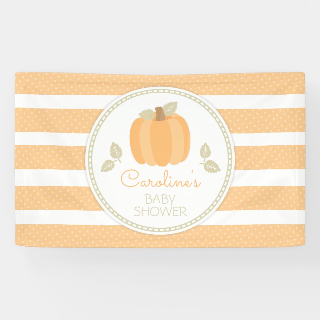 Little Pumpkin Fall Baby Shower Banner