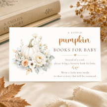 Little Pumpkin Fall Baby Shower Book
