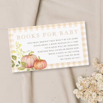 Little Pumpkin Fall Baby Shower Book Request Enclosure Card