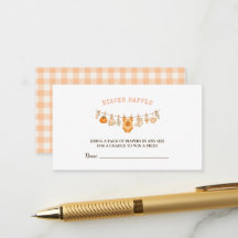 Little Pumpkin Fall Baby Shower Diaper Raffle