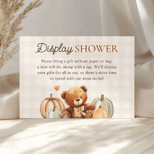 Little Pumpkin Fall Baby Shower Display Shower Enclosure Card