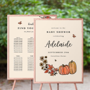 Little Pumpkin Fall Baby Shower Dual Purpose Foam Board