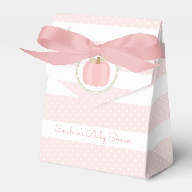 Little Pumpkin Fall Baby Shower Favor Box (Front Side)