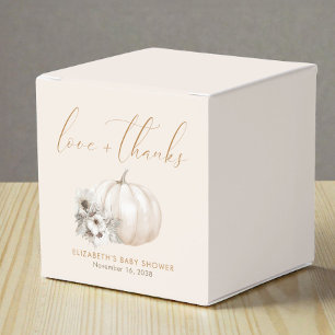 Little Pumpkin Fall Baby Shower Favor Boxes