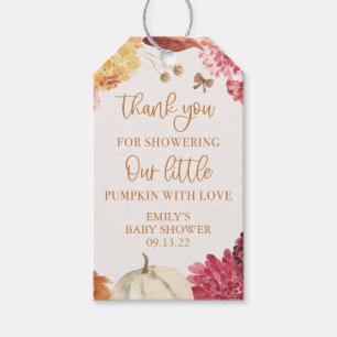 Little pumpkin FALL BABY SHOWER FAVOR tags