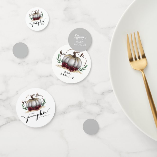 Little Pumpkin Fall Baby Shower Gender Neutral Confetti (Group)