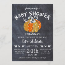 Little Pumpkin Fall Baby Shower Invitation