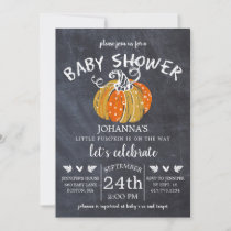 Little Pumpkin Fall Baby Shower Invitation