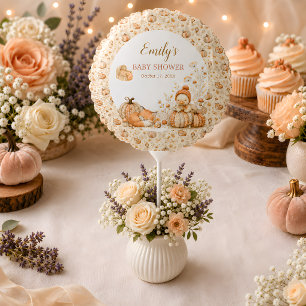 Little Pumpkin Fall Baby Shower Medium Balloon